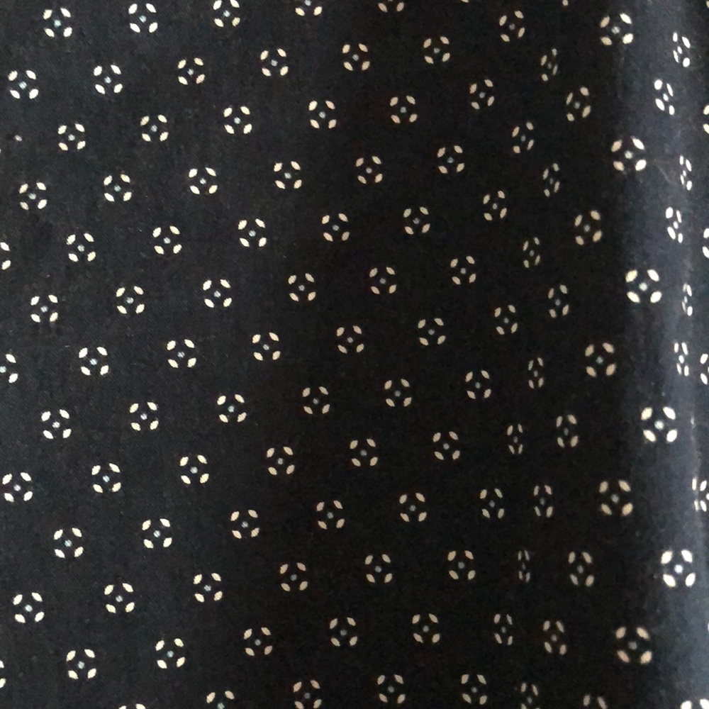 Navy Blue printed skinny stretch slacks. - Picture 4 of 4